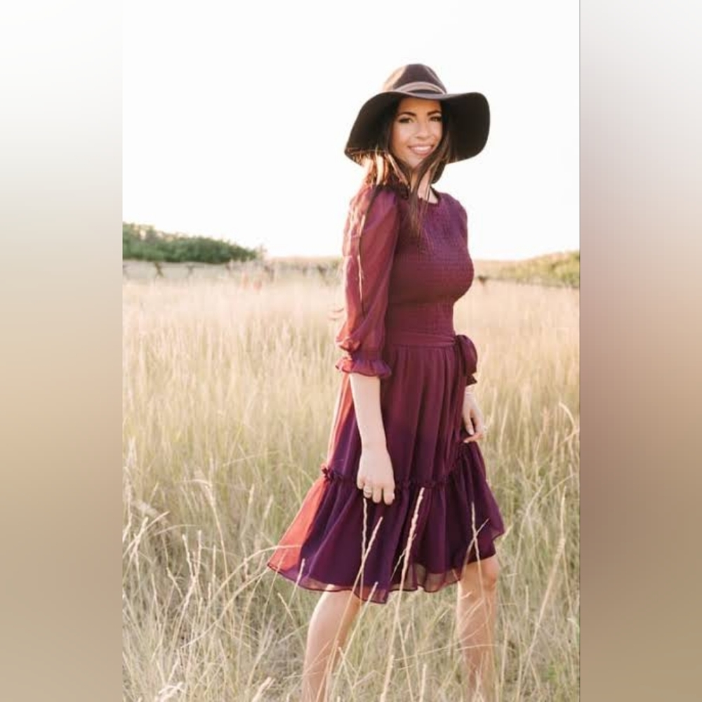 Rachel Parcell Smocked Dress- NAVY Colorway